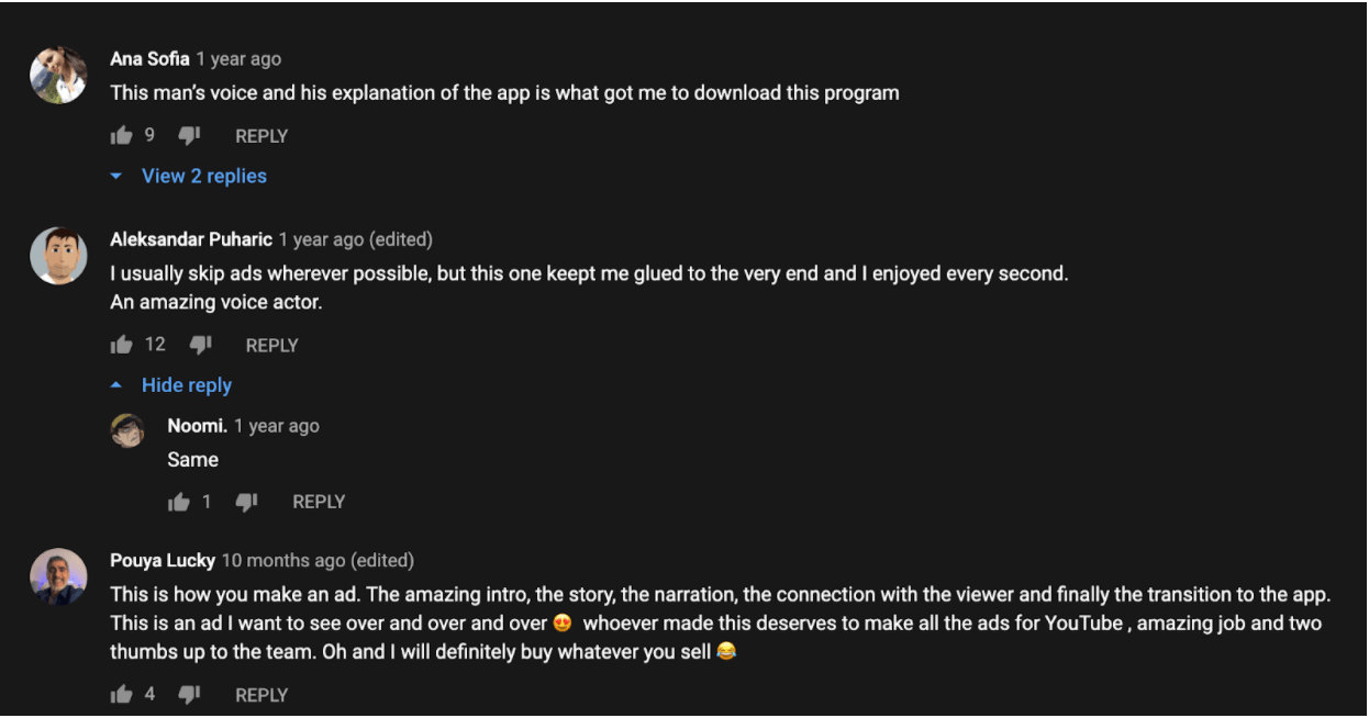 Synctuition ad comments